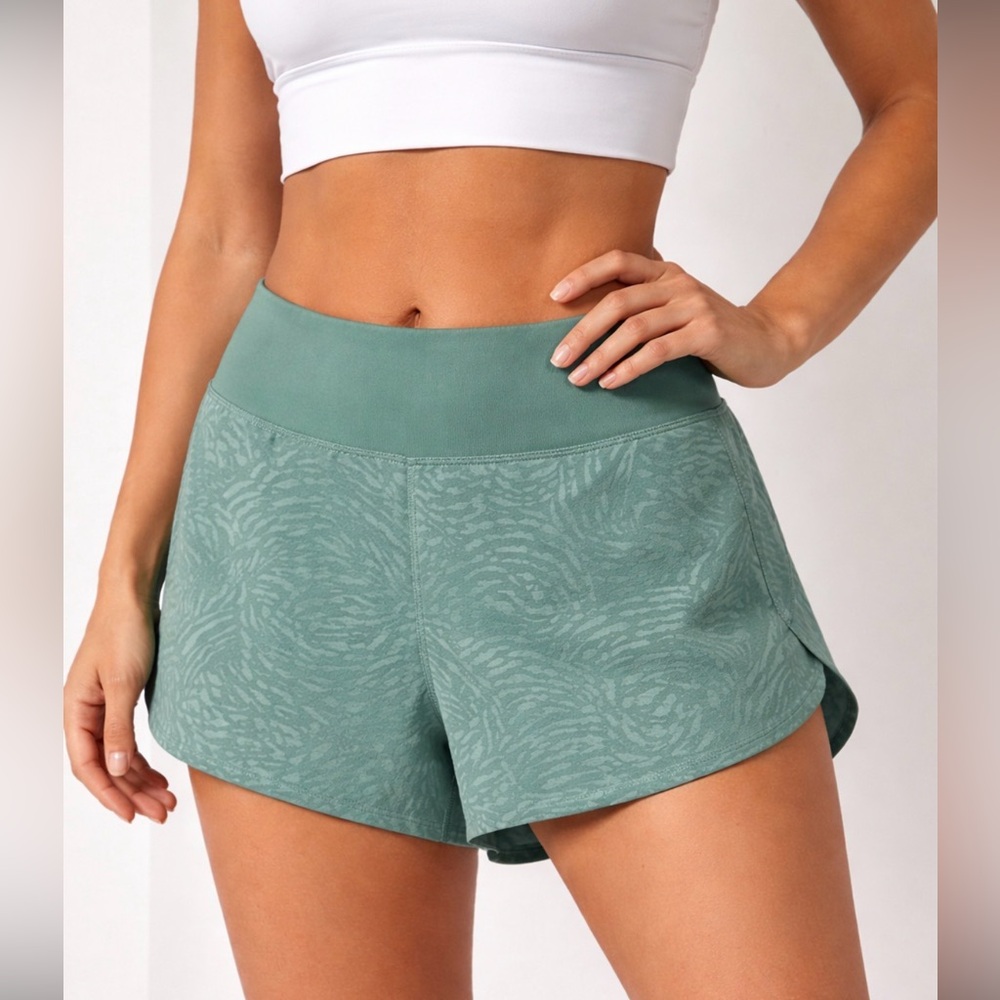 Athletha Women's High-Waist Sage Green Active Short